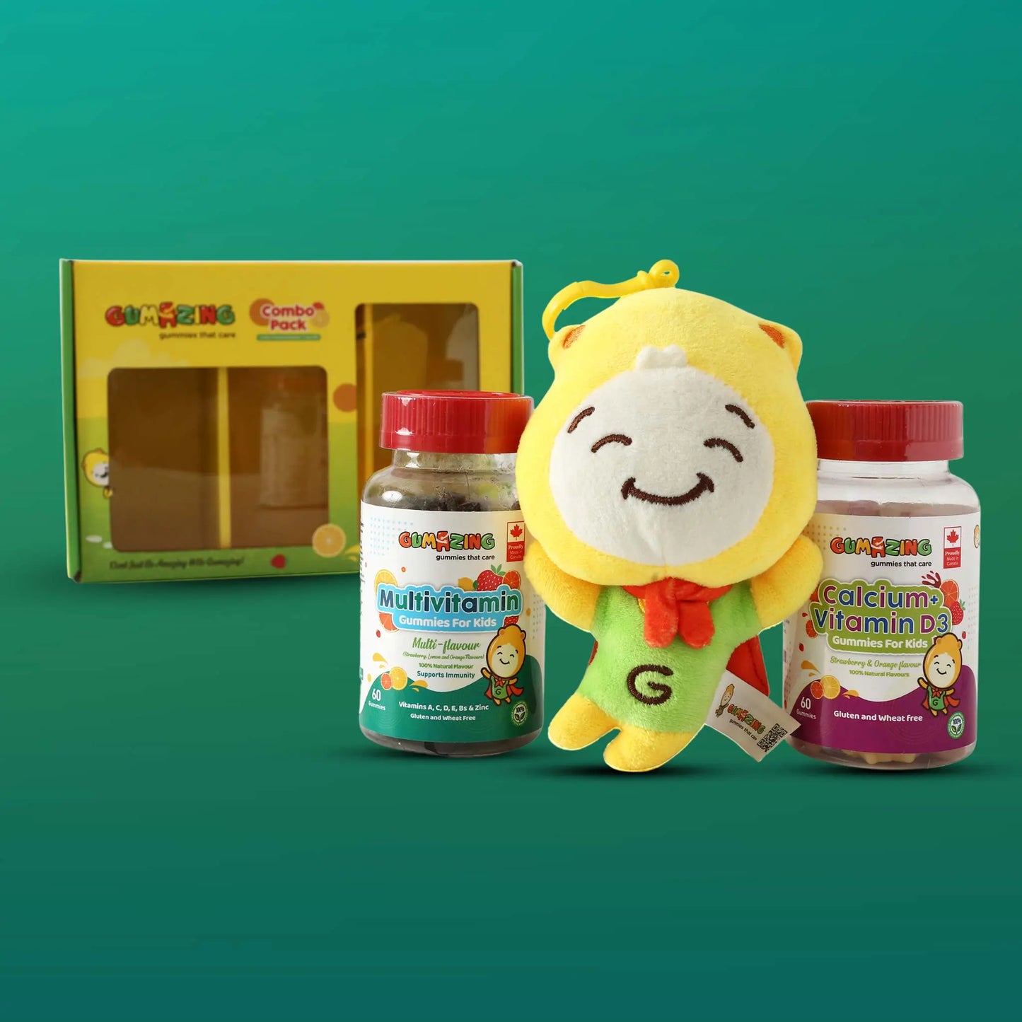 Essential Vitamin Pack | Gumazing 2 Pack Combo | Calcium & Vitamin D3 + Multivitamin, 2 month supply Begumazing