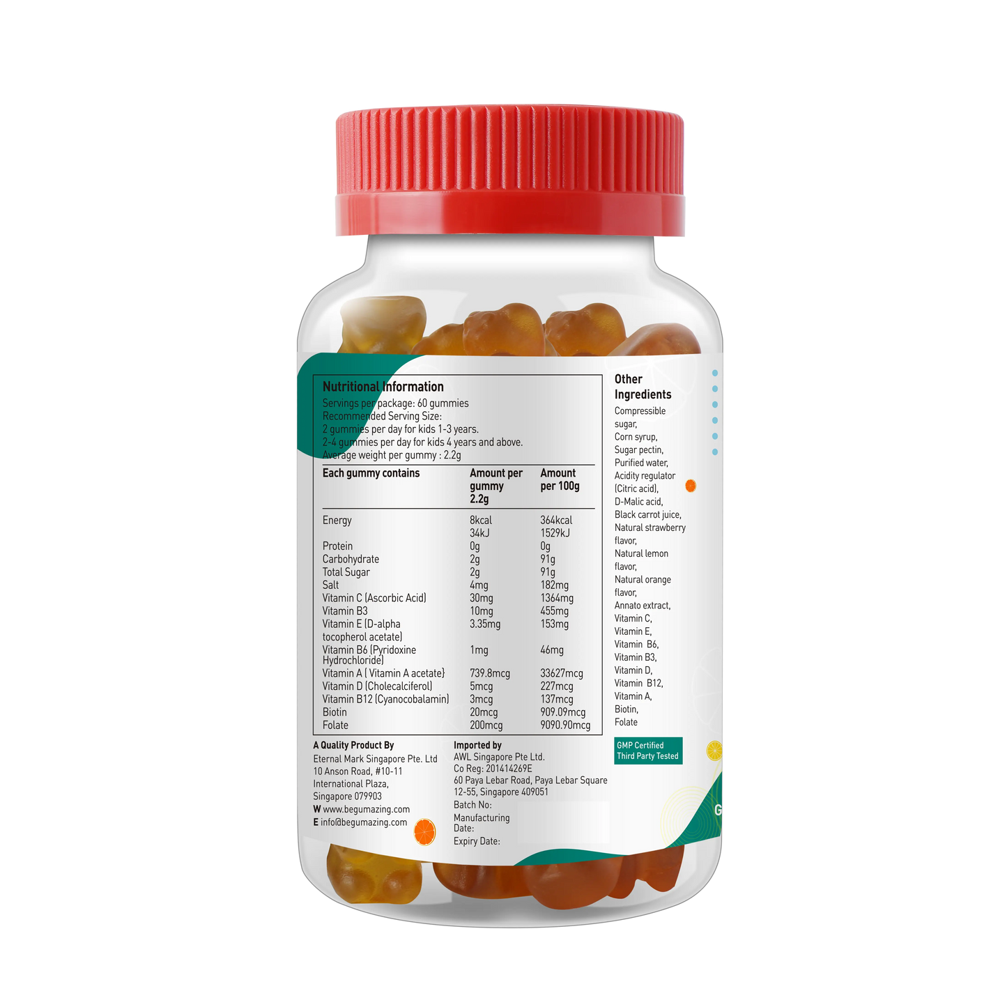 Vegetarian Pack | Gumazing 3 Pack Combo | Calcium & Vitamin D3 + Vitamin C & Zinc + Multivitamin | 3 month supply Begumazing