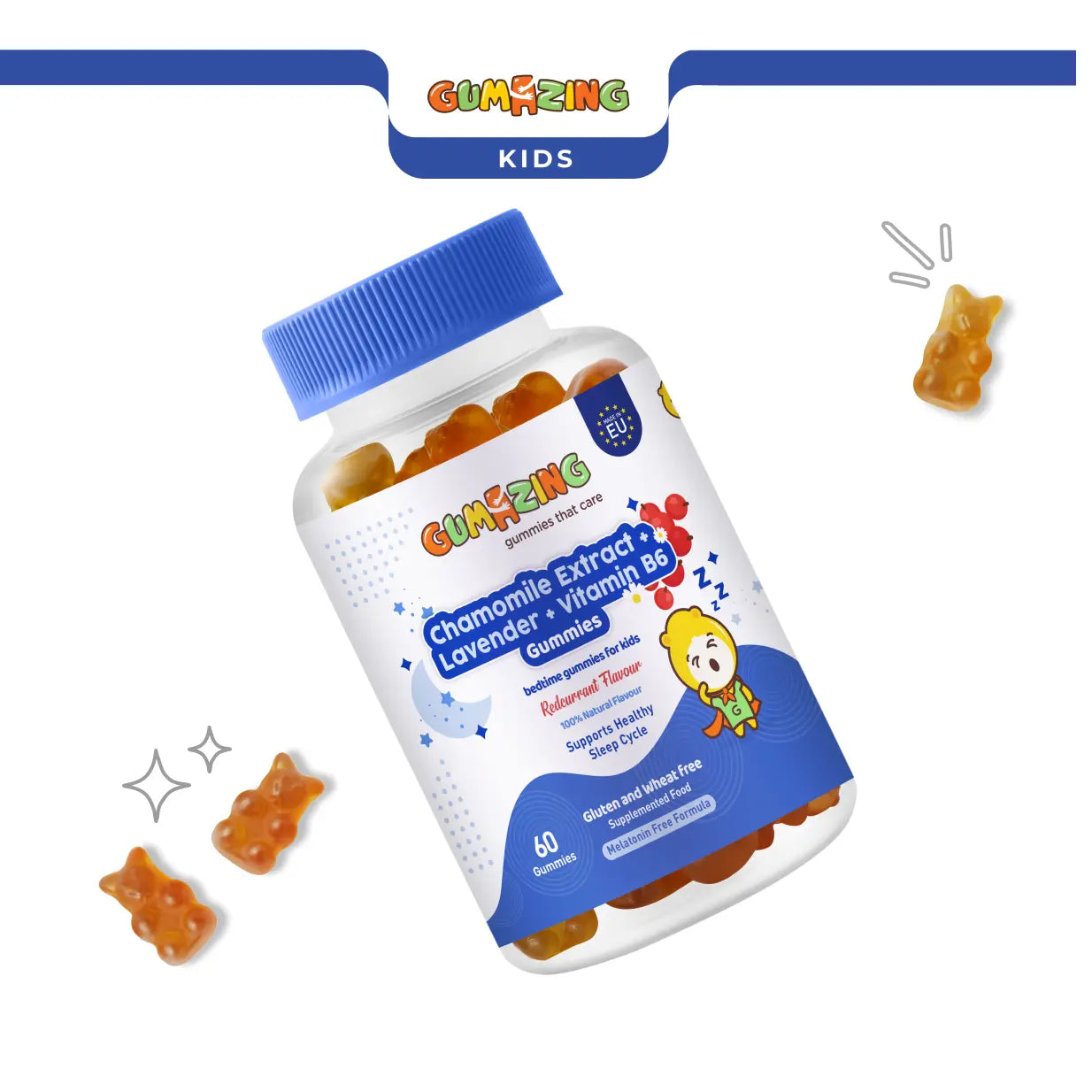 Chamomile Extract + Lavender + Vitamin B6 Gummies| Gumazing for kids to promote relaxation & support healthy sleep cycle-B2B Begumazing