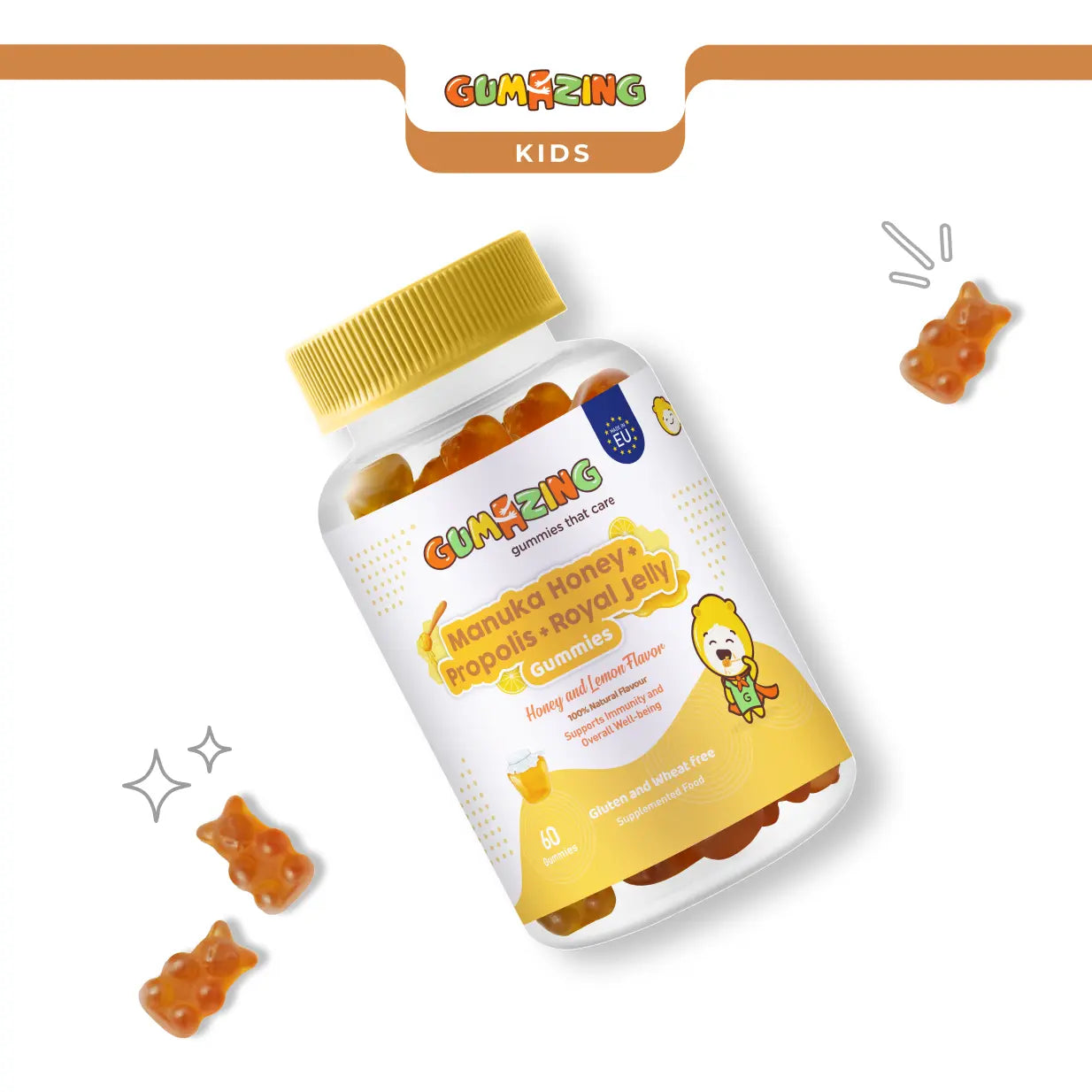 Manuka Honey + Propolis + Royal Jelly Gummies | Gumazing for kids to support overall well-being -B2B Begumazing