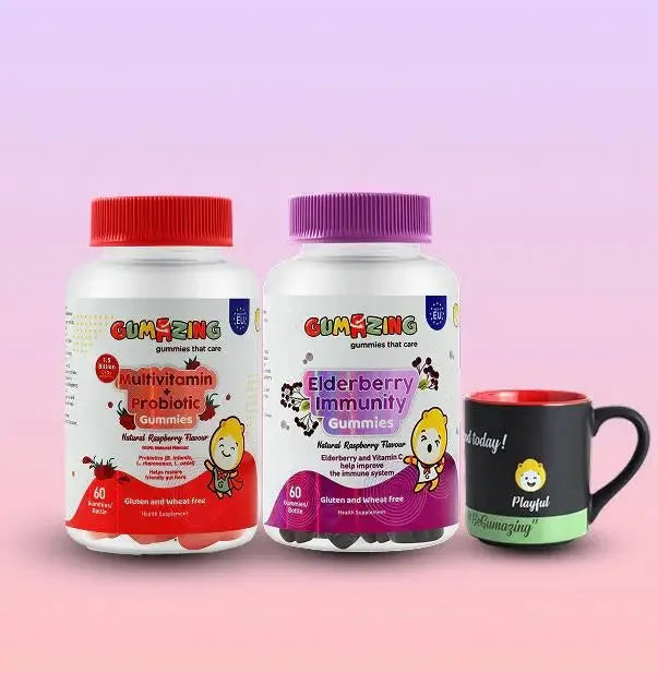 Gumazing Multivitamin + Probiotics and Elderberry Gummies Combo
