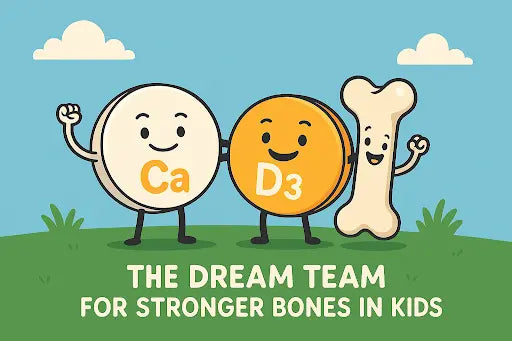 Calcium & Vitamin D3: The Dream Team for Stronger Bones in Kids