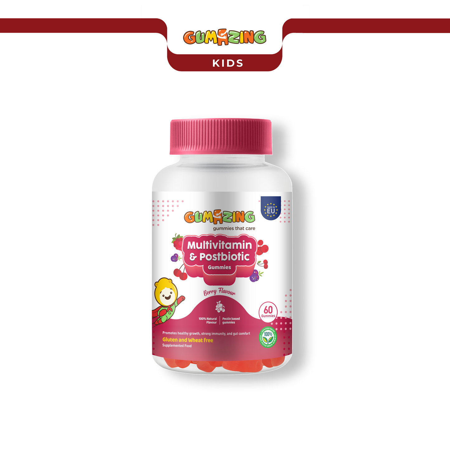 Gumazing Multivitamin & Postbiotic Gummies (For Kids) |(60 pcs) - B2B