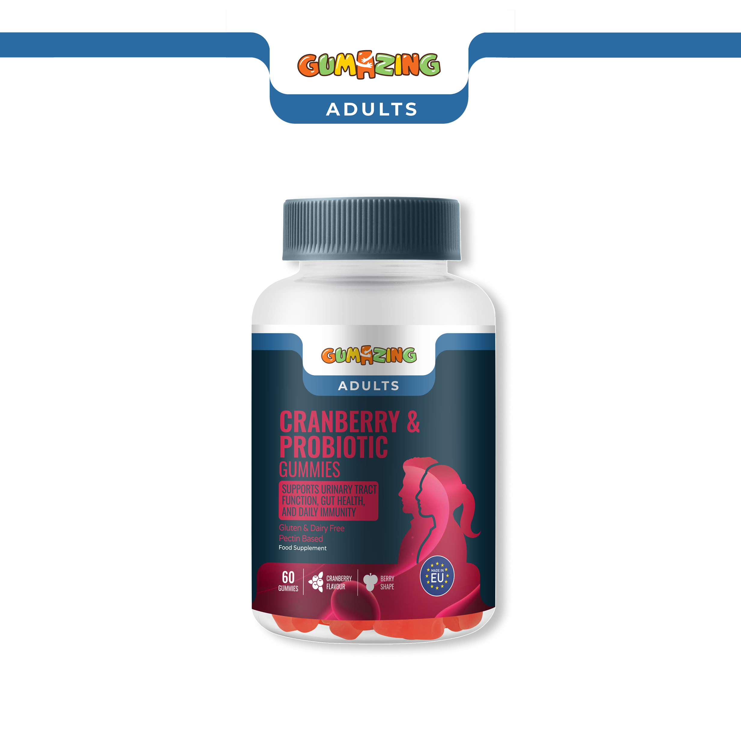 Gumazing Cranberry & Probiotic Gummies (For Adults)|(60 pcs) - B2B