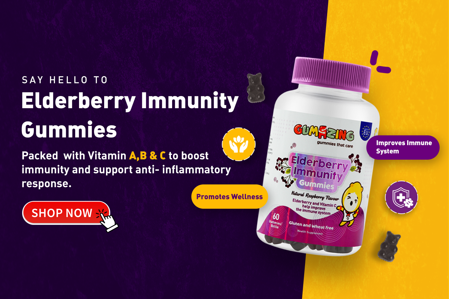 Elderberry Immunity Gummies Improves Immune System