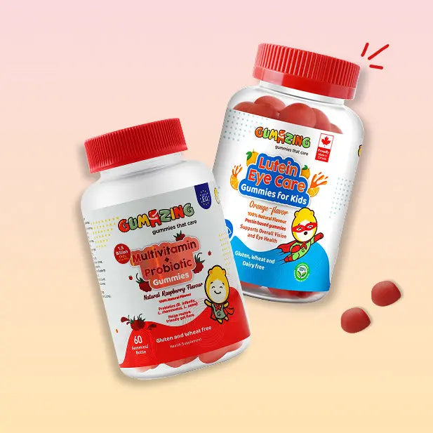 Wellness Plus Pack | Gumazing 2 Pack Combo| Multivitamin & Probiotic + Lutein Eye Care | 2 Month Supply Gumazing