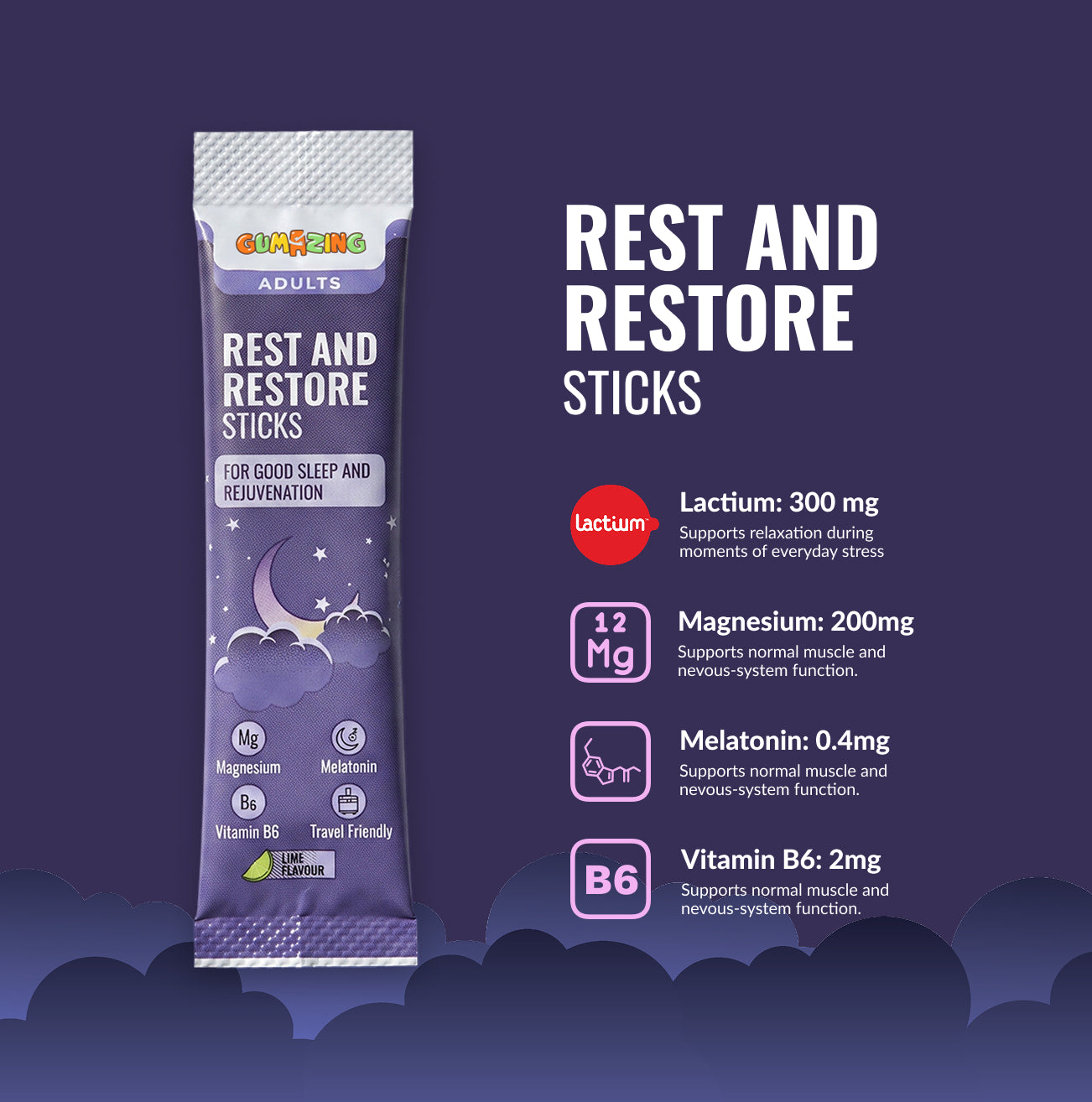 Gumazing Rest & Restore Sticks | Pack Of 10 Sticks