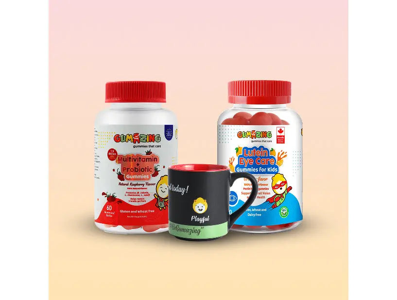 Wellness Plus Pack | Gumazing 2 Pack Combo| Multivitamin & Probiotic + Lutein Eye Care | 2 Month Supply Gumazing
