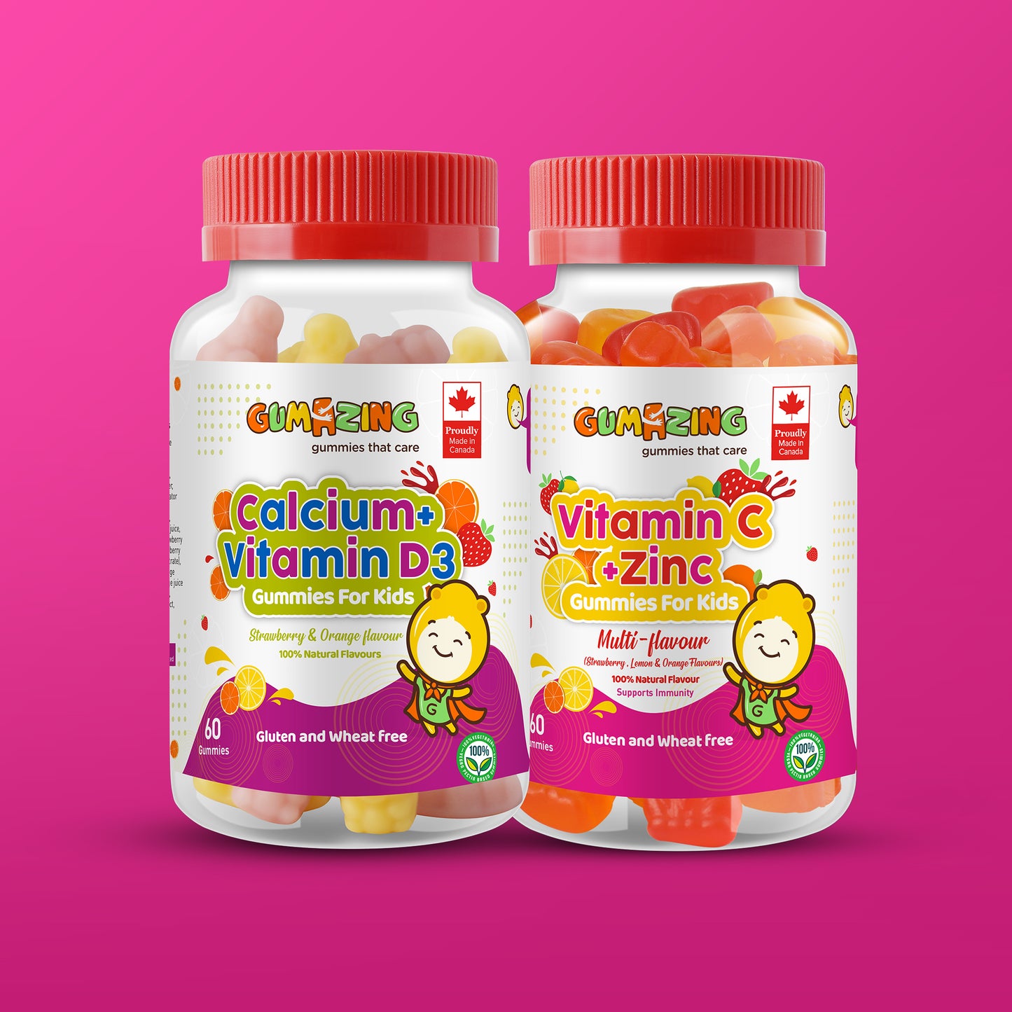 <tc>Gumazing</tc>Combo 2 gói | Canxi &amp; Vitamin D3 + Vitamin C &amp; Kẽm, dùng trong 2 tháng