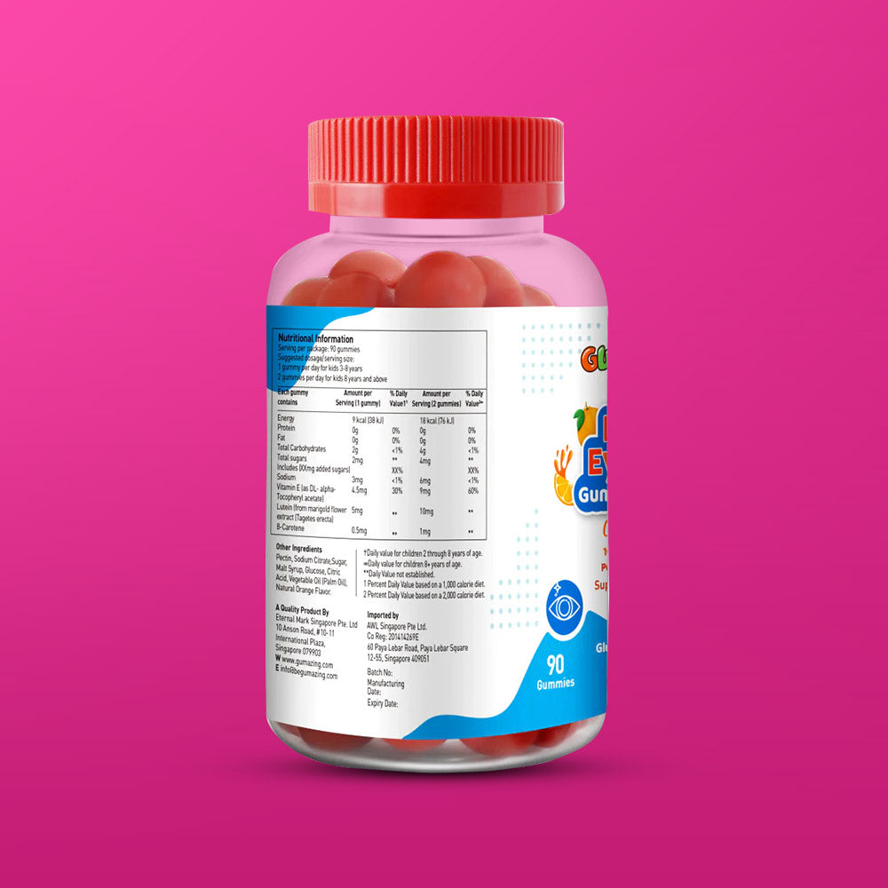 Kẹo dẻo Gumazing Lutein (90 viên), dùng 45 ngày