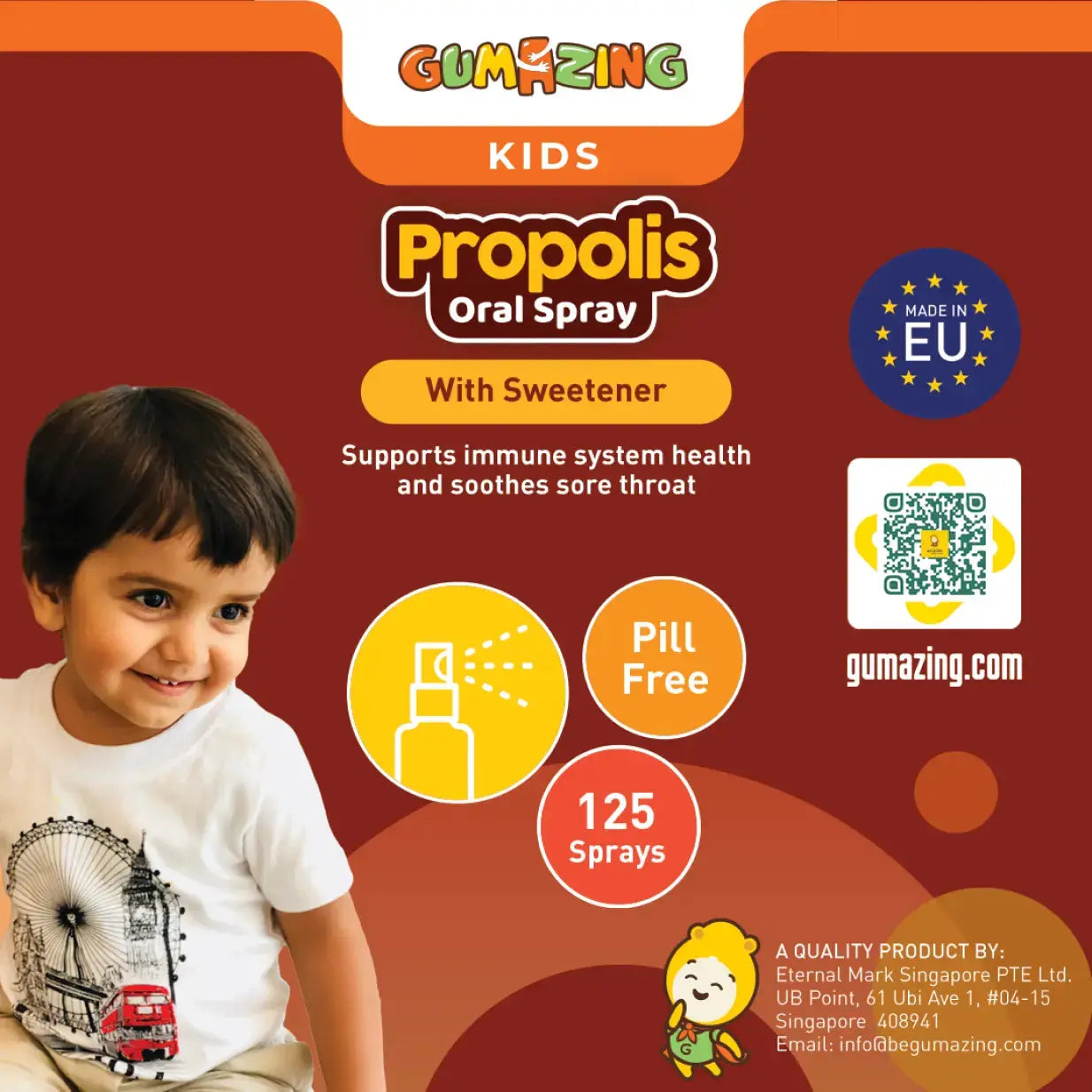 Propolis Oral Spray | Gumazing Kids Oral Spray for immunity - B2B Begumazing