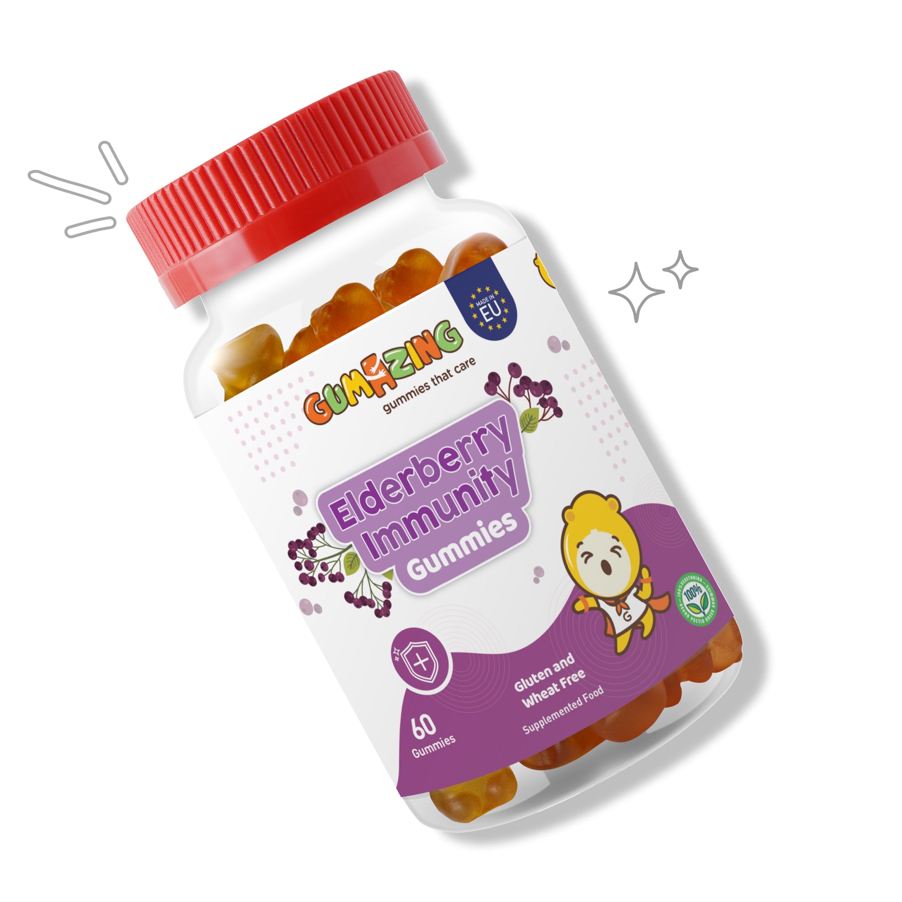 Gummies au sureau noir pour enfants | Soutien immunitaire Gumazing avec des avantages antioxydants