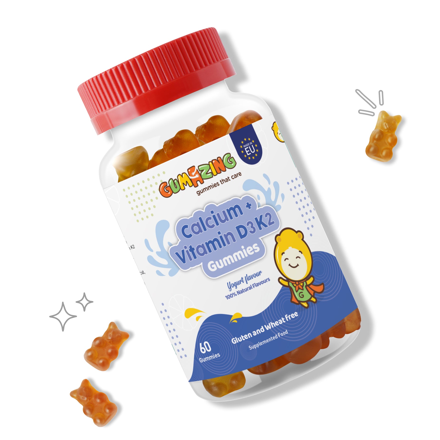 Calcium + D3 + K2 Gummies | Gumazing Kids Bone Health Support