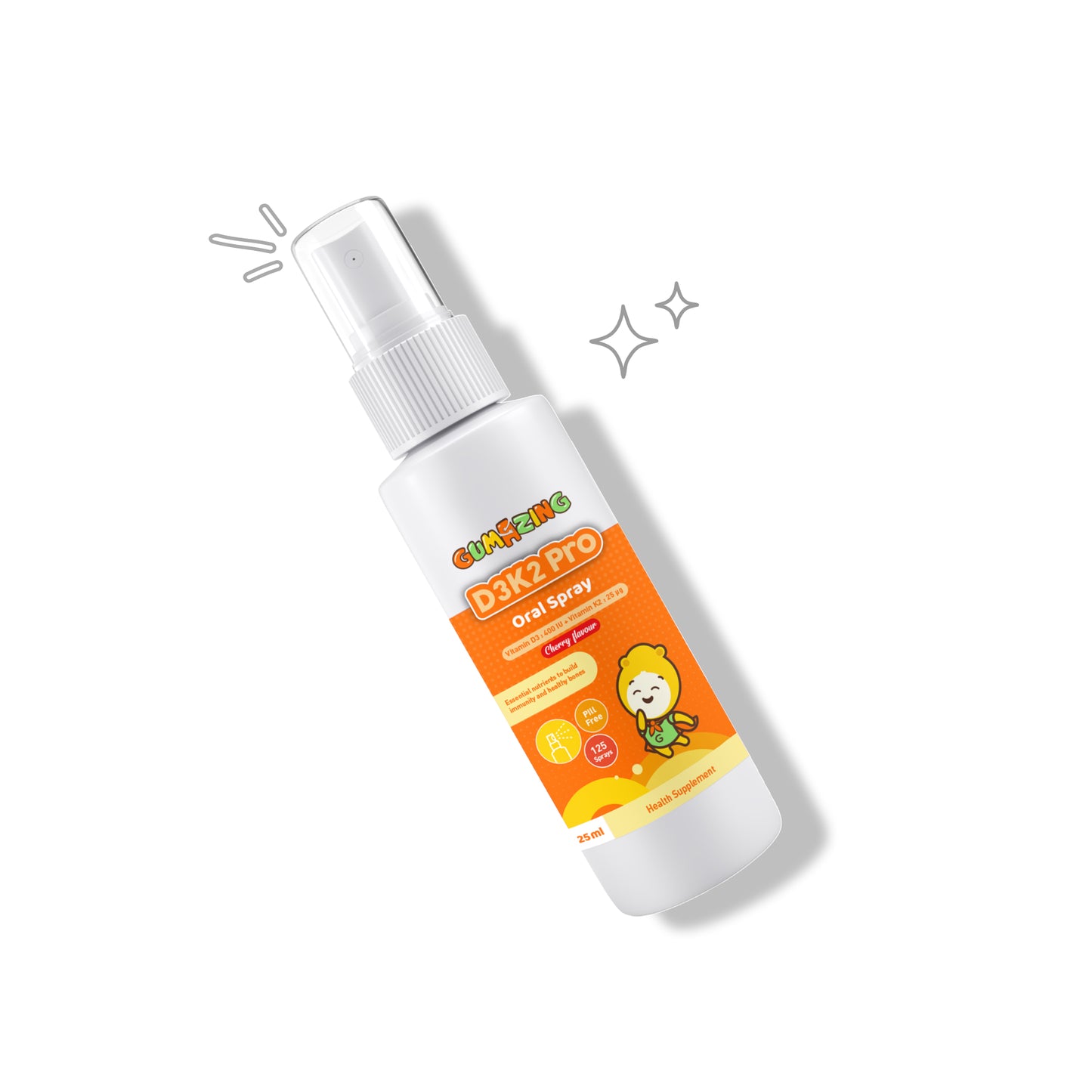 D3K2Pro Spray bucal para niños | Vitamina D3 y K2 para la inmunidad y la salud ósea