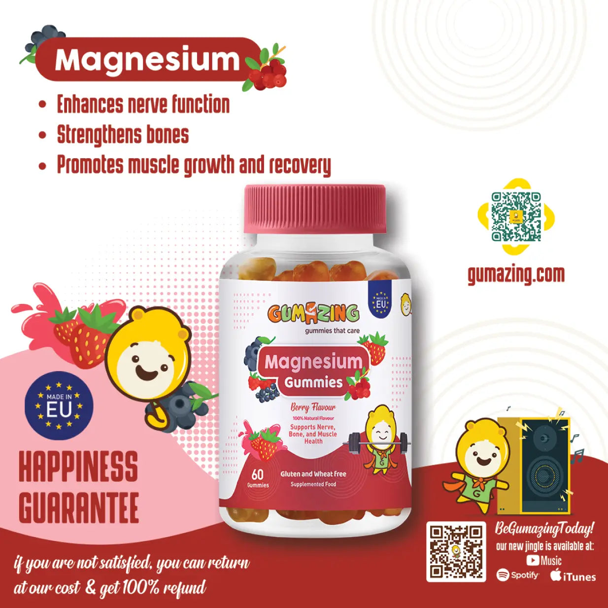 Magnesium Gummies | Gumaizng gummis to support nerve, bone & muscle health -B2B Begumazing