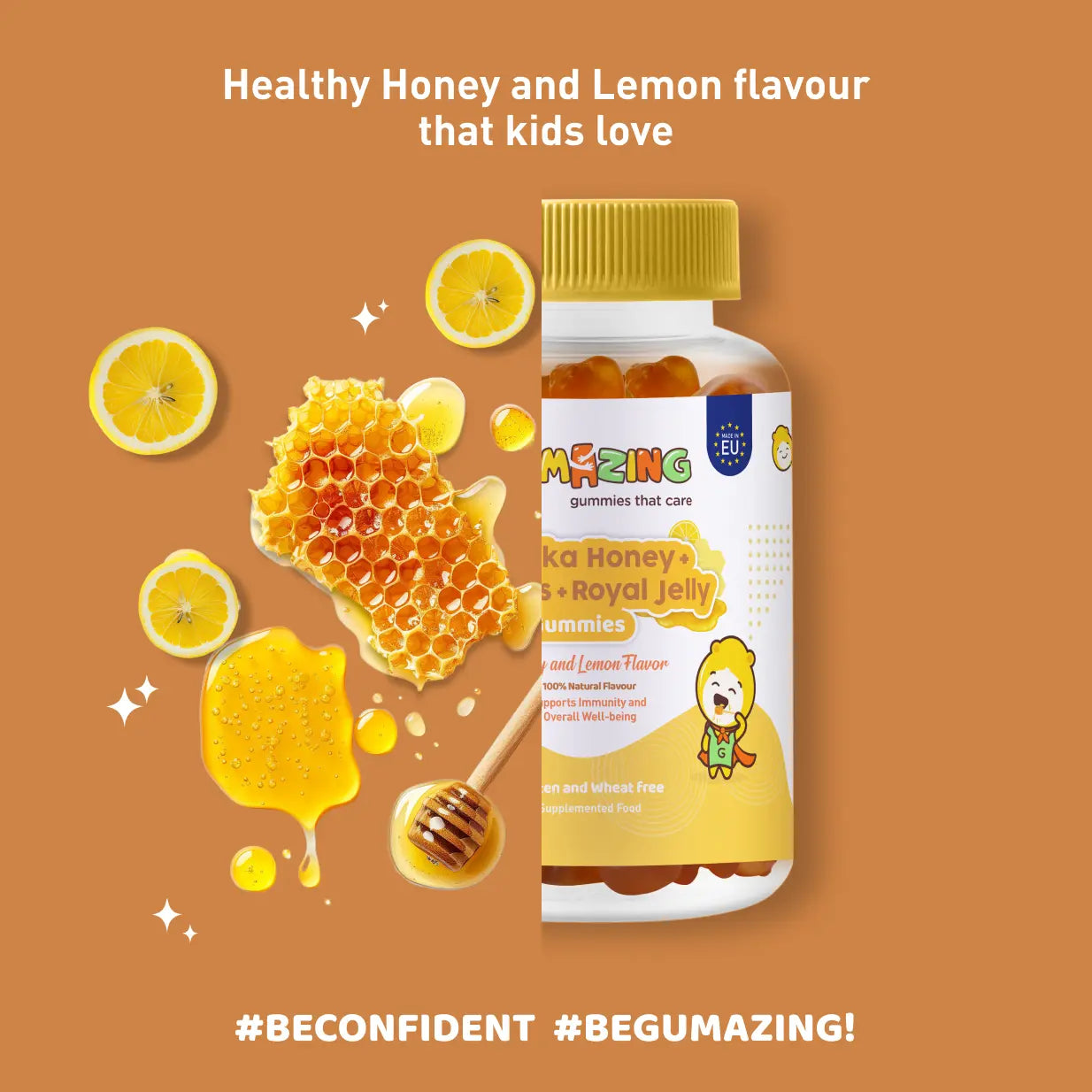 Manuka Honey + Propolis + Royal Jelly Gummies | Gumazing for kids to support overall well-being -B2B Begumazing