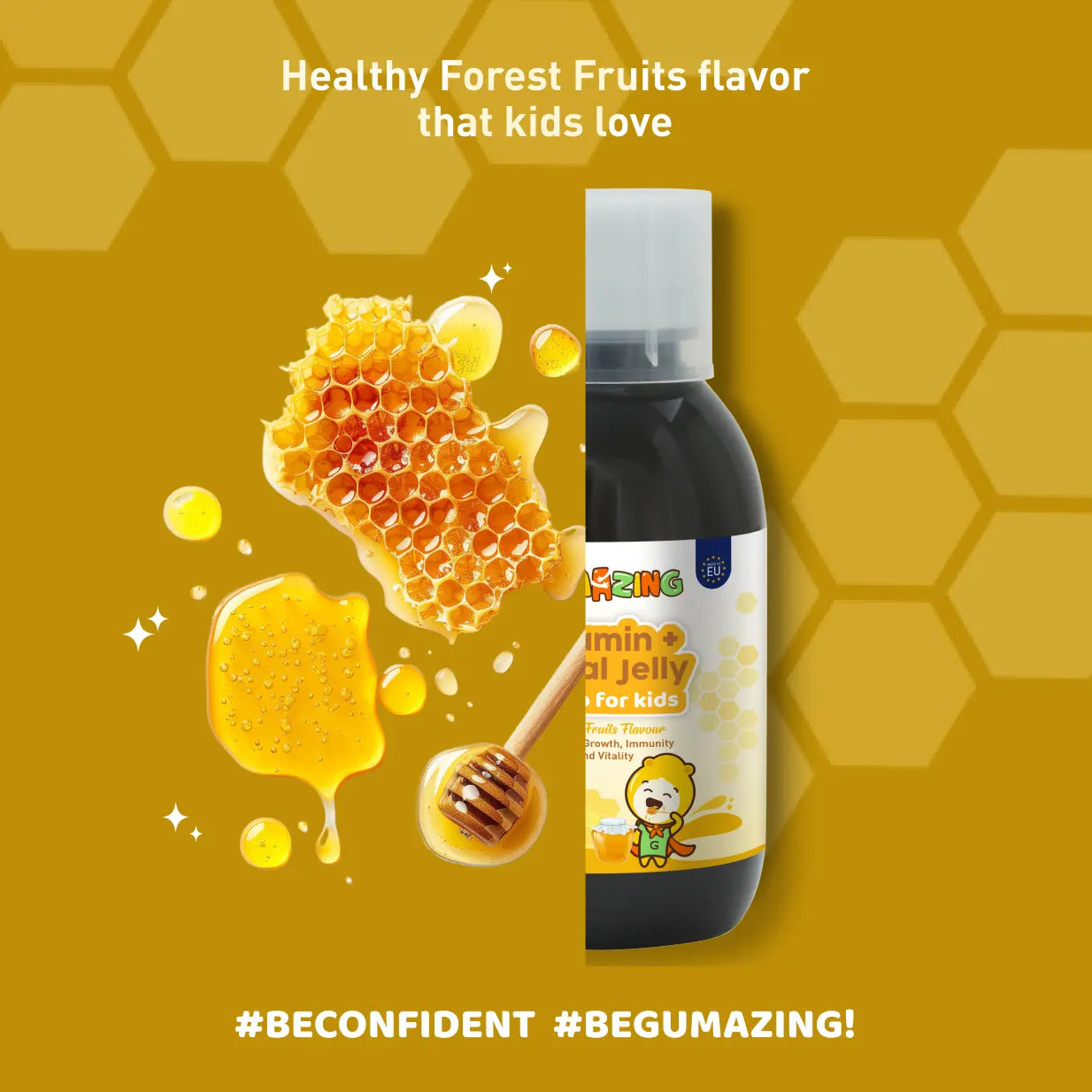 Vitamin + Royal Jelly Syrup | Gumazing for kids Jelly syrup for child’s vitality - B2B Begumazing