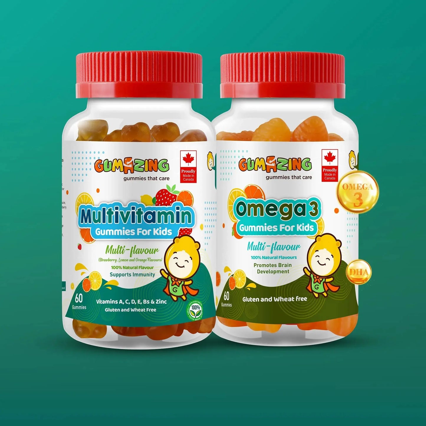 Gumazing 2 Pack Combo Multivitamin + Omega 3