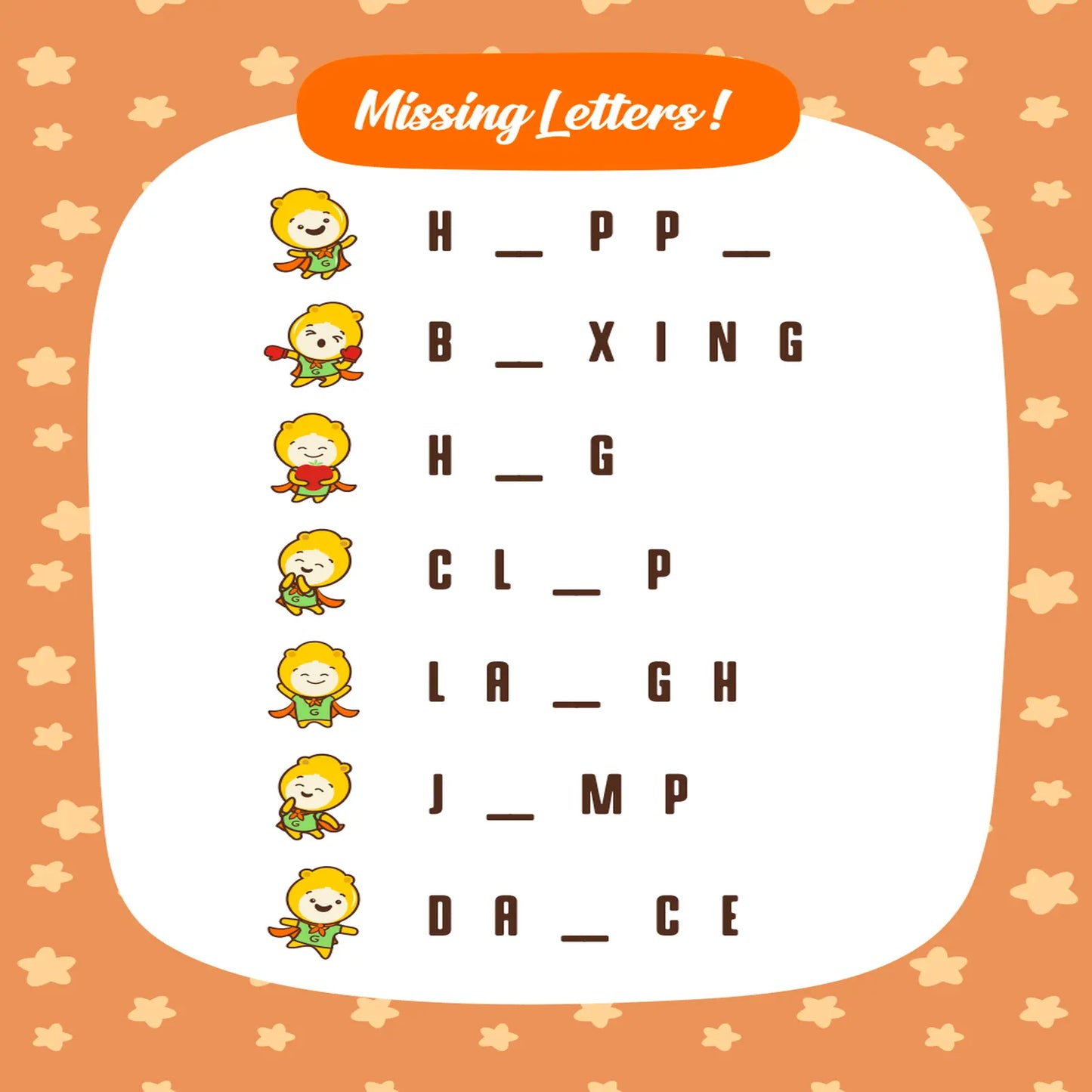 Gumazing_Activity_Book_4 Missing Letters Page 