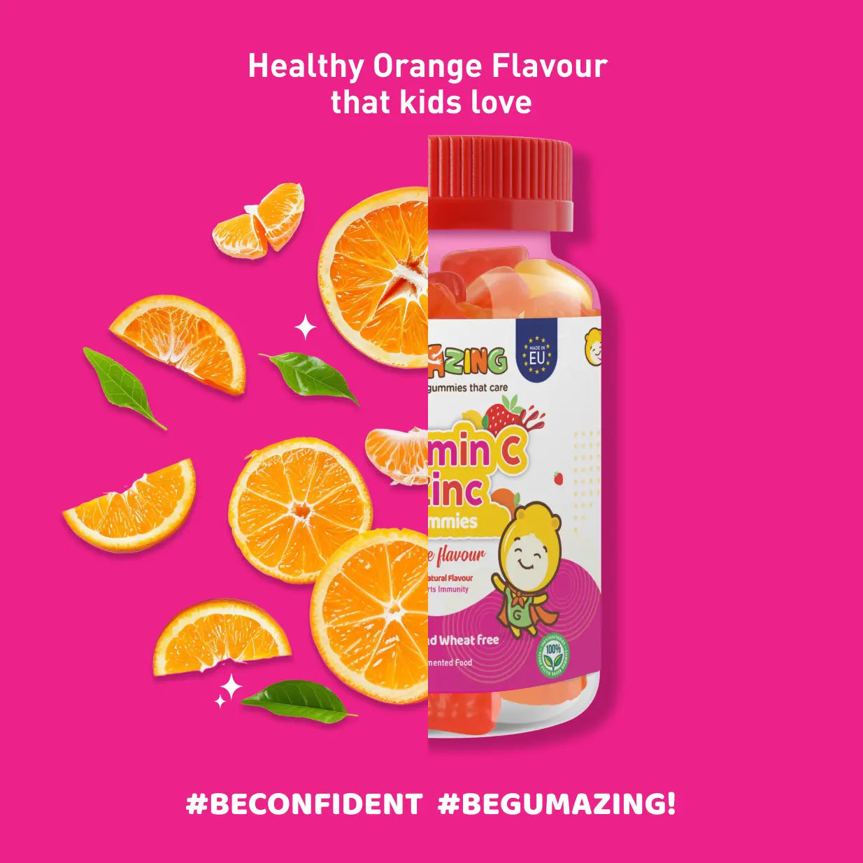 Gumazing Kids Vitamin C Zinc Gummies Healthy Orange Flavour
