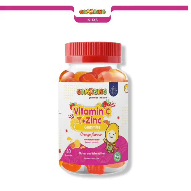 Gumazing Kids Vitamin C Zinc Orange Gummies 60pc 100% Natural