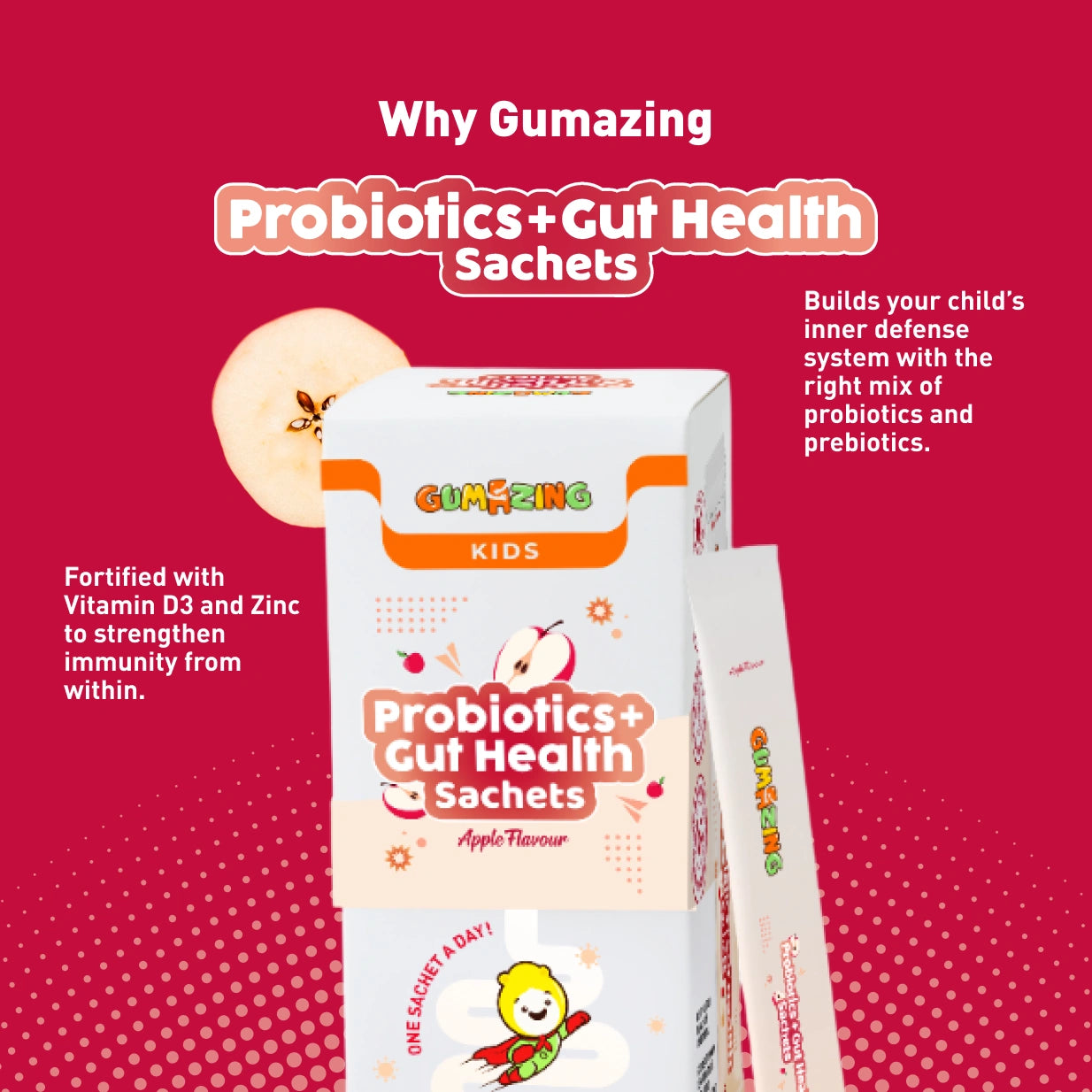 Gumazing Probiotics + gut health sachets