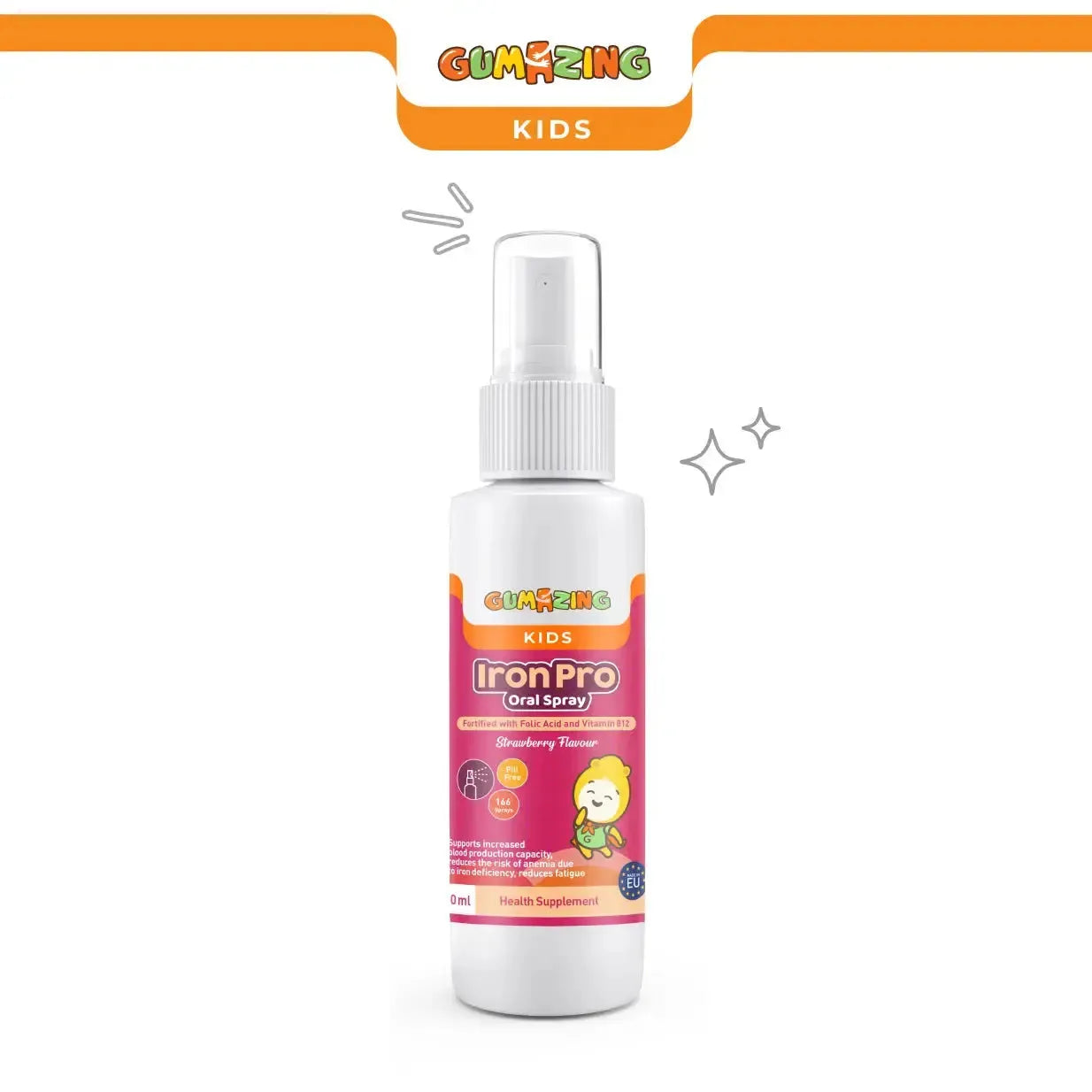 IronPro Oral Spray for Kids | Red Blood Cell Support & Anemia Prevention | Strawberry Flavor for wholesale - B2B Begumazing