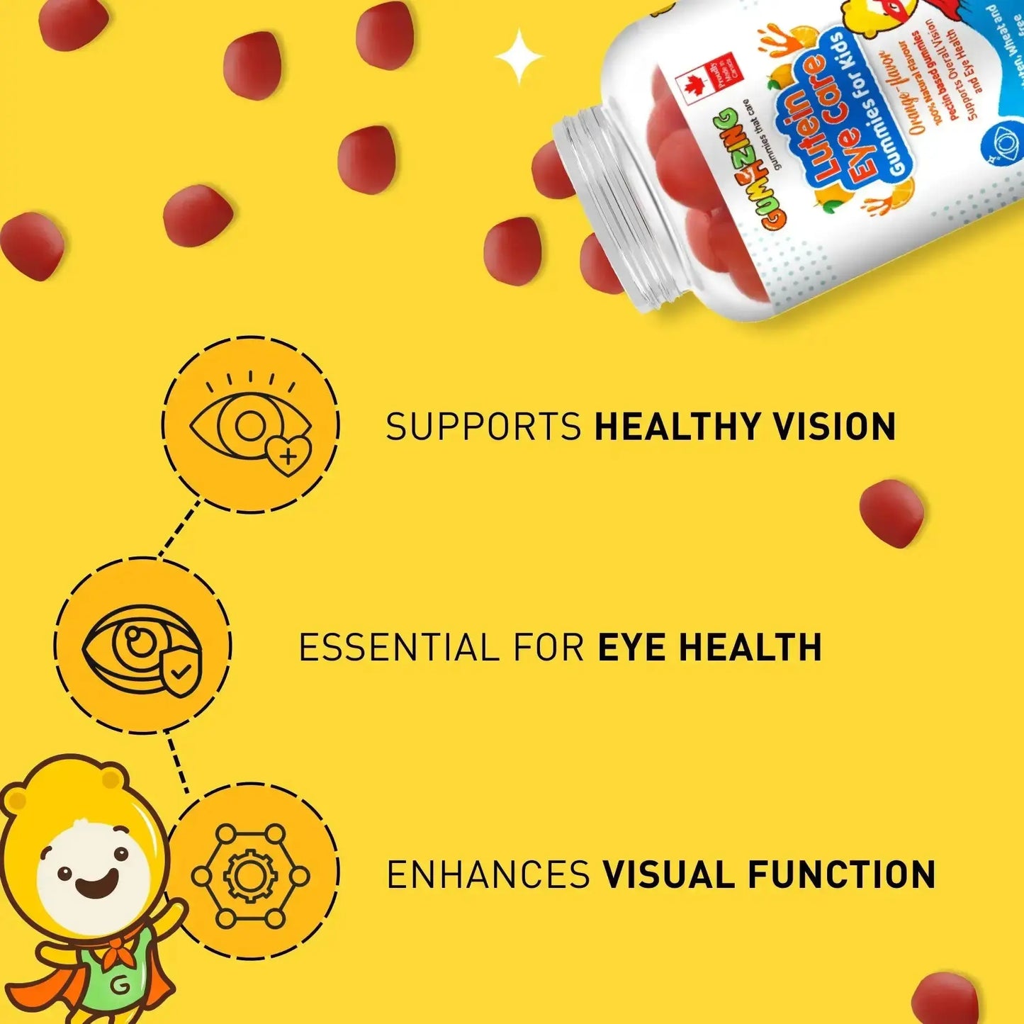 Gumazing Lutein Gummies (90 pcs), 45 days supply - Gumazing