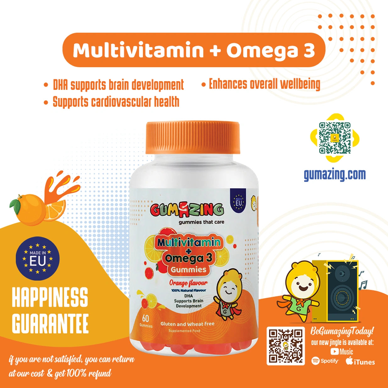 Gumazing Multivitamin + Omega 3 Gummies | 60 Pcs