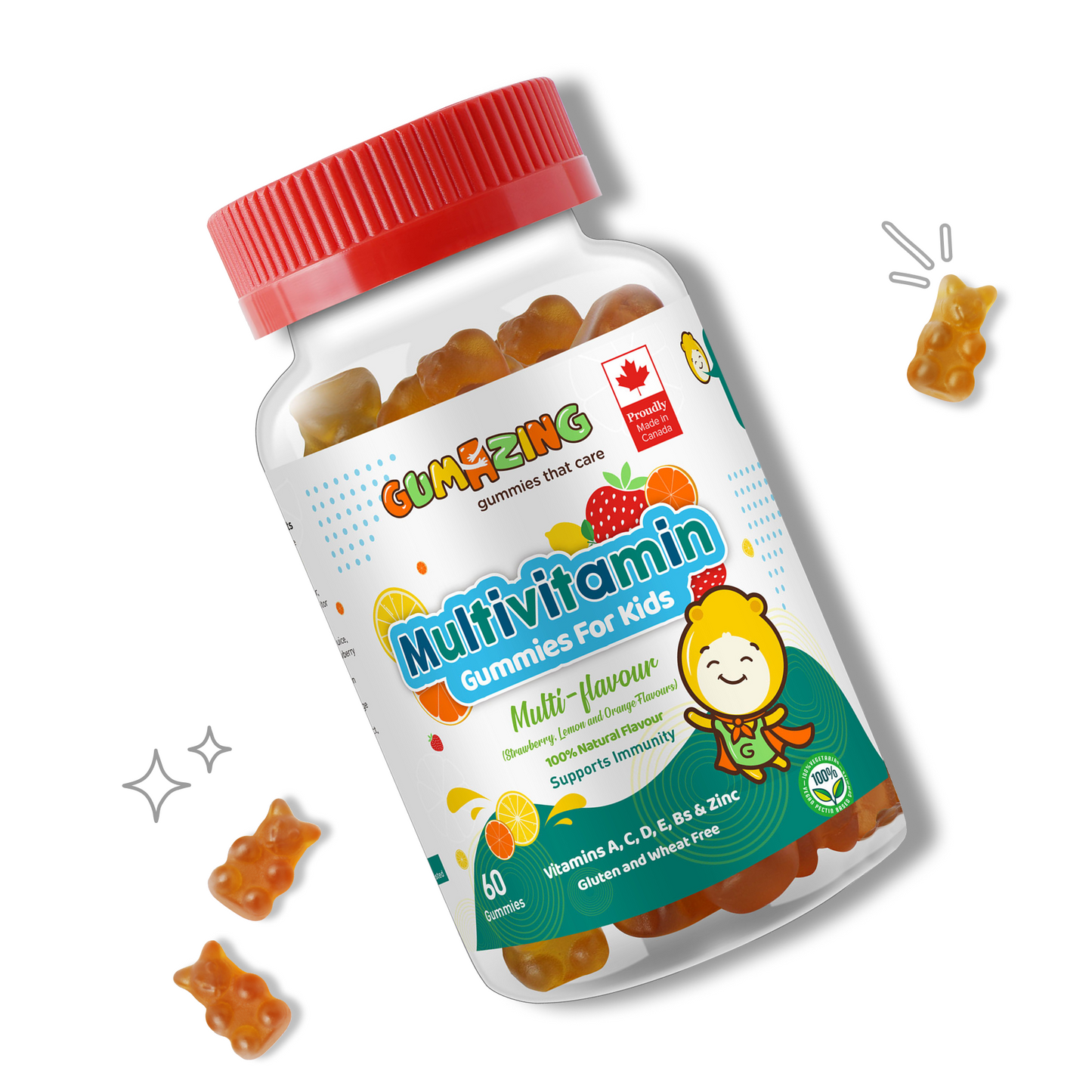 <tc>Gumazing</tc> Multivitamin Gummies (60 pcs), bekalan 1 bulan untuk borong