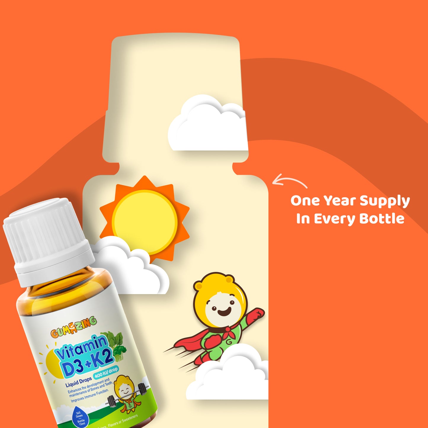 Gumazing Vitamin D3+K2 Liquid Drops, 1 Year Supply for wholesale