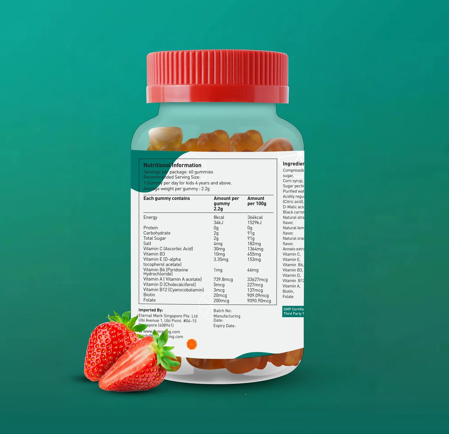 multivitamin gummies label