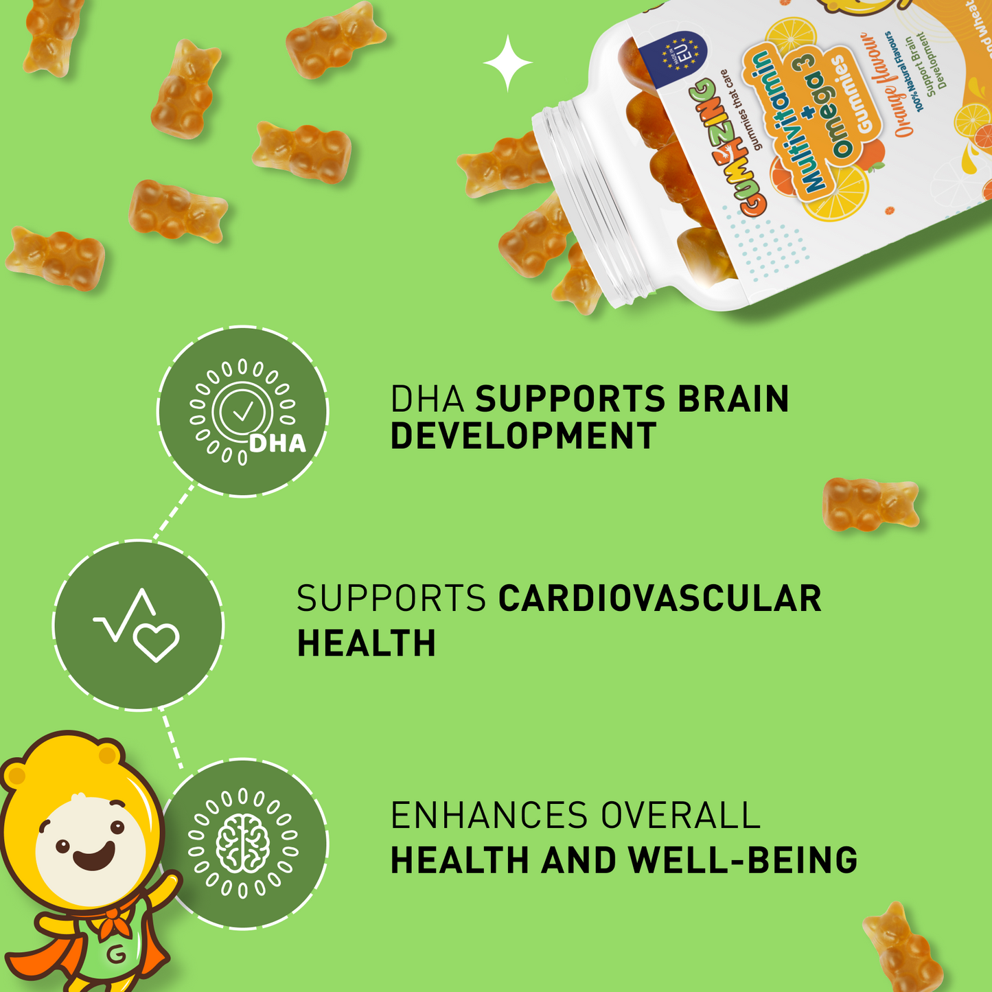 Multivitamin + Omega 3 Gummies | <tc>Gumazing</tc> Sokongan Kesihatan Kanak-kanak