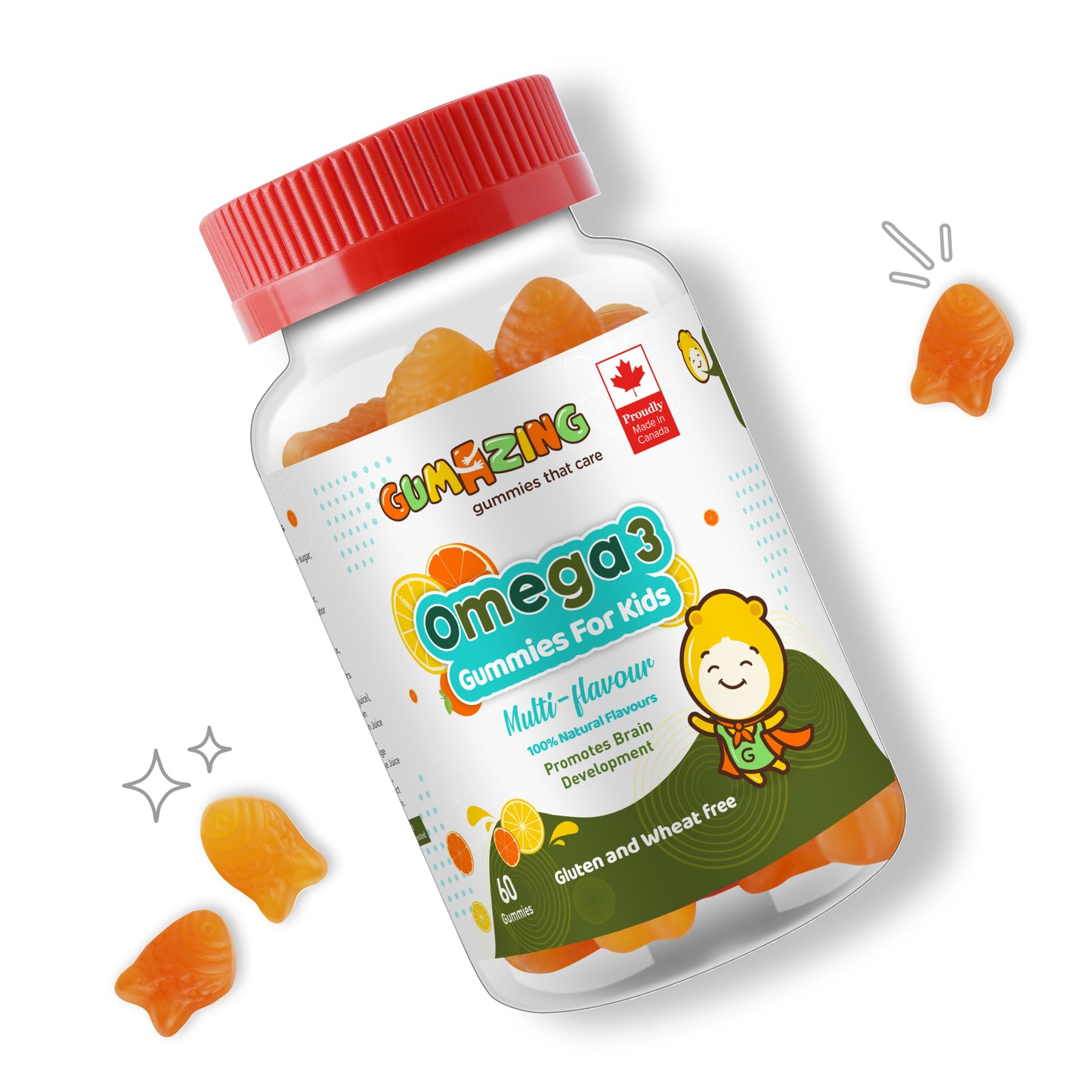 <tc>Gumazing</tc> Omega 3 Gummies (60 pcs), bekalan 1 bulan untuk borong