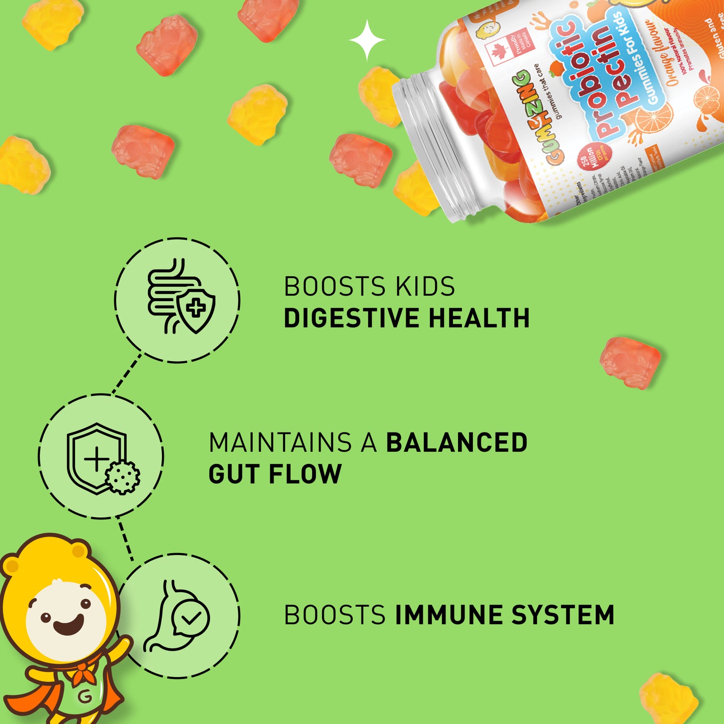 Gumazing Probiotic Gummies (60 قطعة) تكفي لمدة شهر