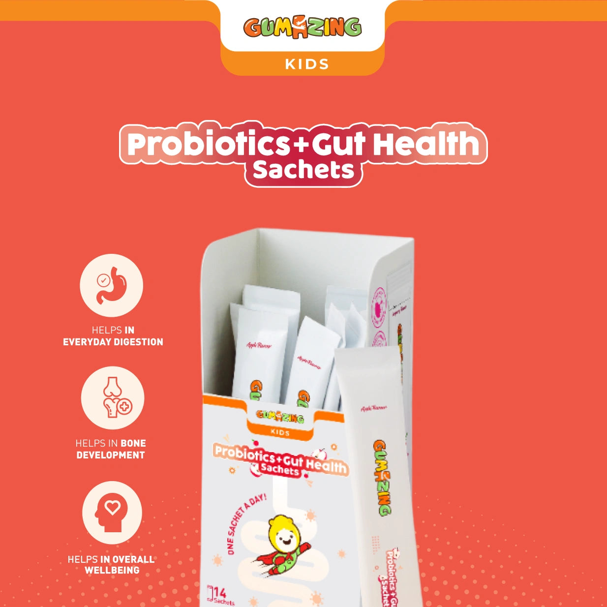 Probiotics + gut health sachets benefits