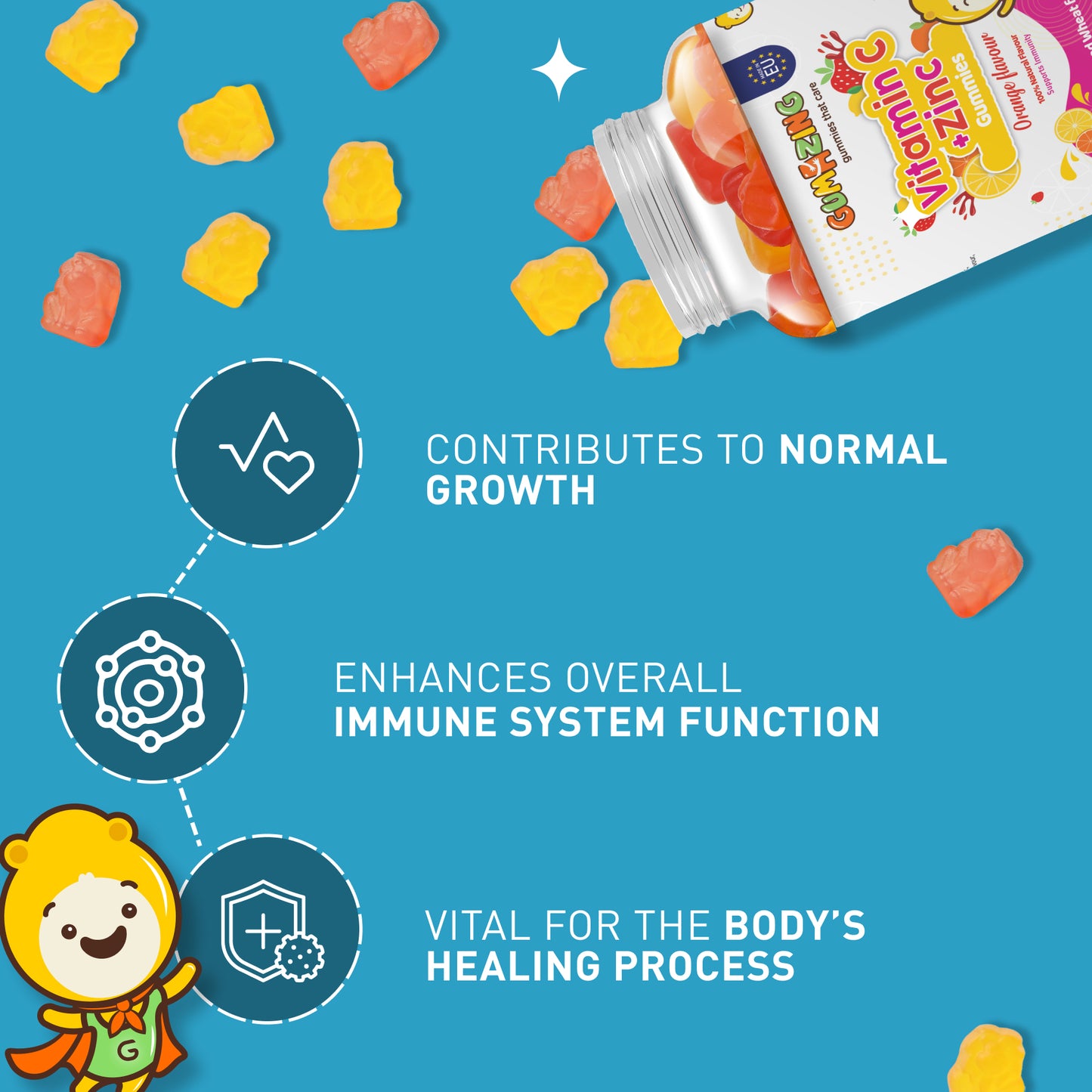 Vitamin C + Zinc Gummies | Gumazing Kids Immune & Growth Support