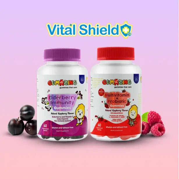 Vital Shield Pack | Multivitamin + Probiotics and Elderberry Gummies Gumazing Vitamins