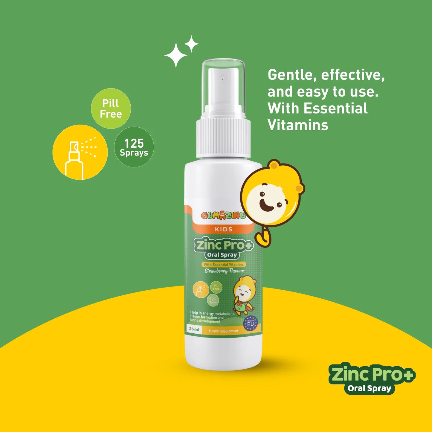 Zinc Pro+ oral spray gentle, effective and easy to use