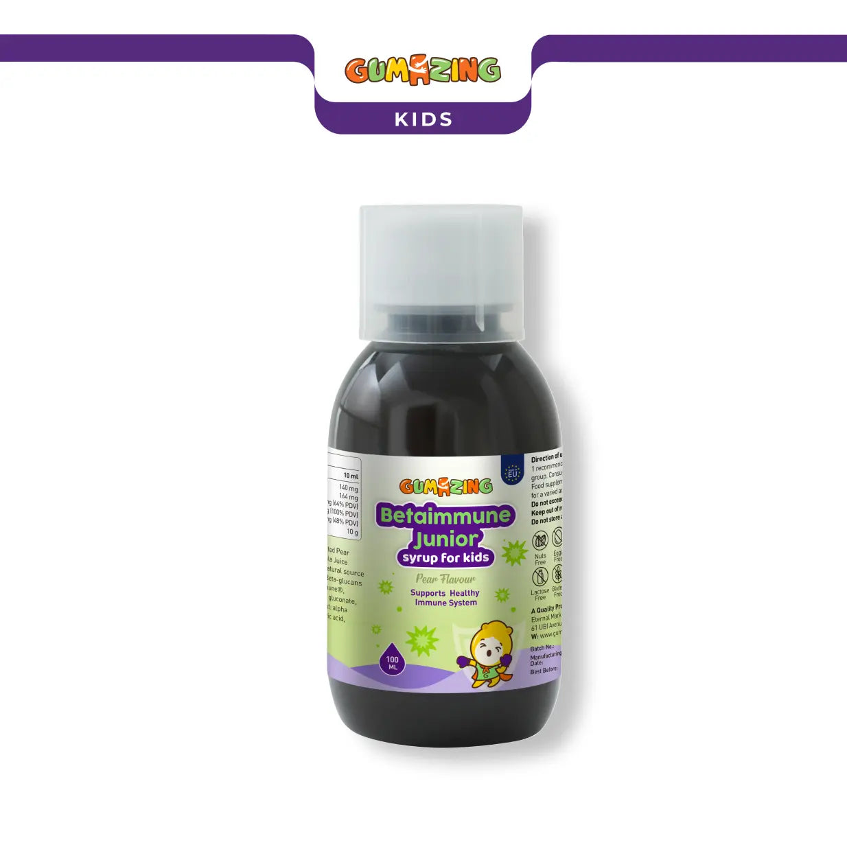Betaimmune Junior Syrup | Gumazing for kids syrup for natural defense and immunity booster - B2B Begumazing