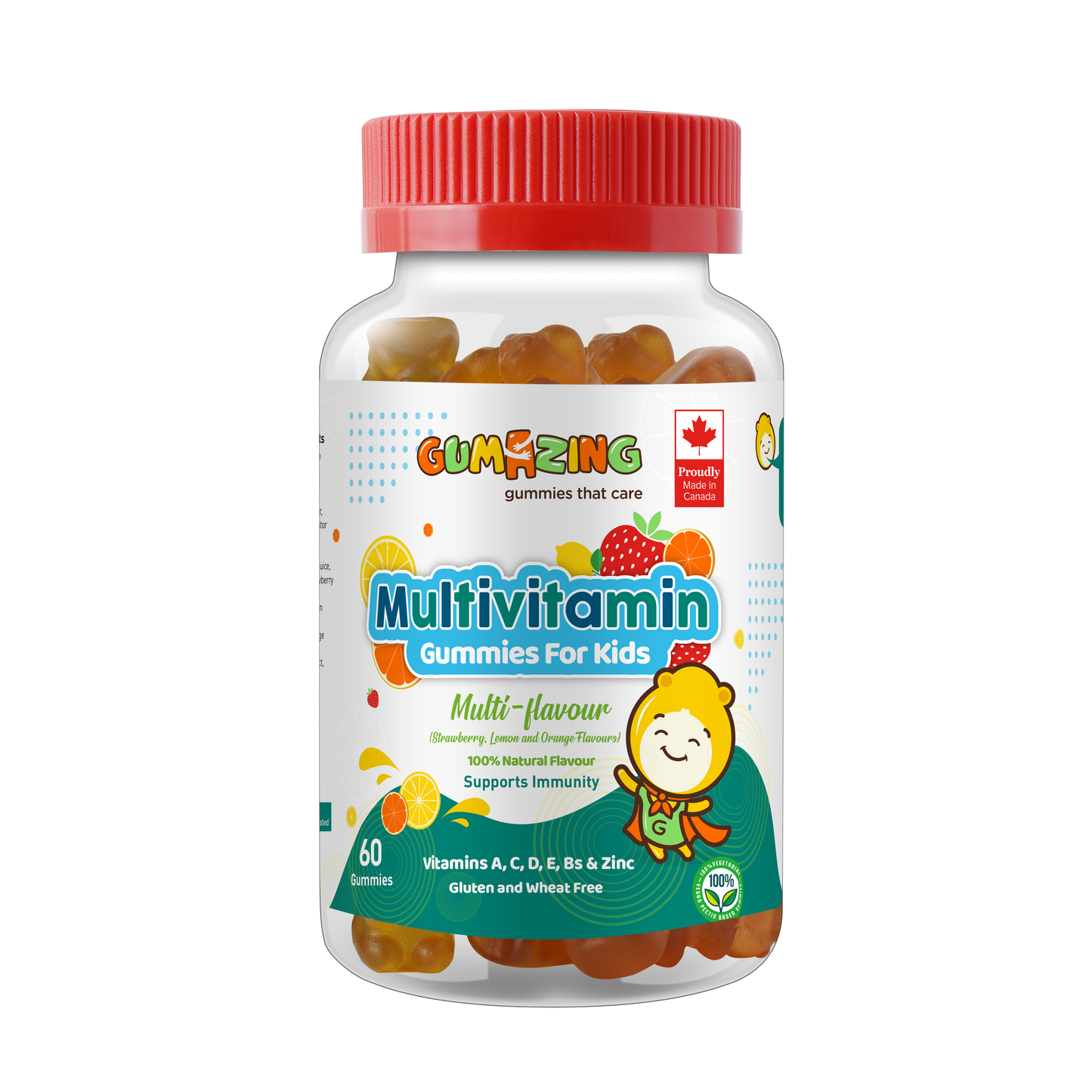 Gumazing 3 Pack Combo | Calcium & Vitamin D3 + Vitamin C & Zinc + Multivitamin | Vegetarian Pack, 3 month supply